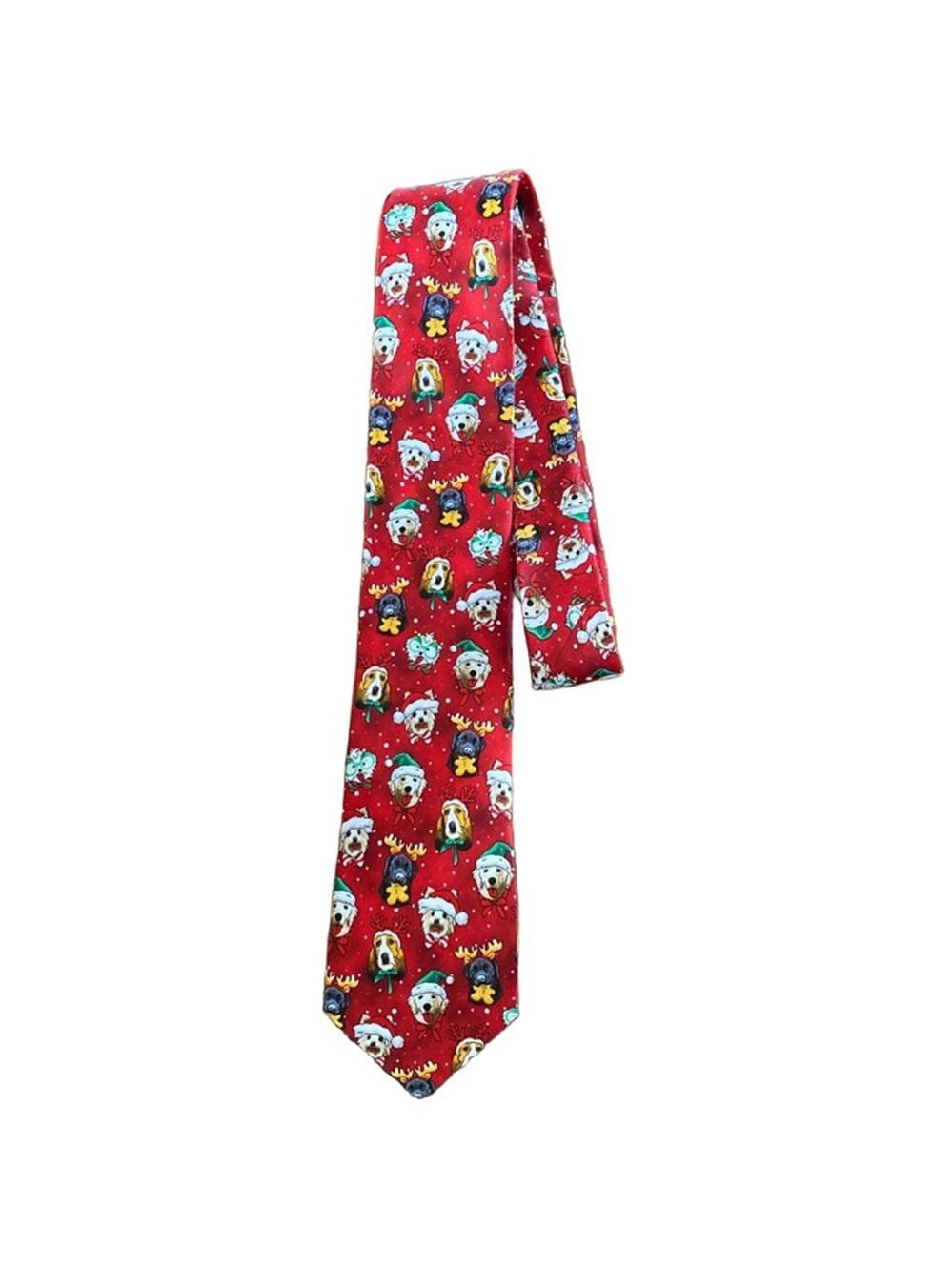 Men's American Greetings Snowman Tie Red White One Size